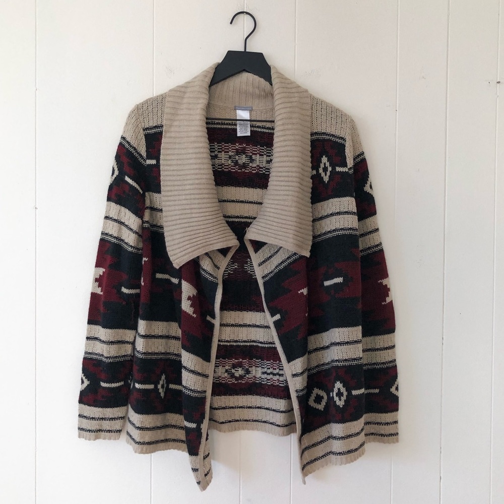 CHARLOTTE RUSSE BOHEMIAN KNIT CARDIGAN